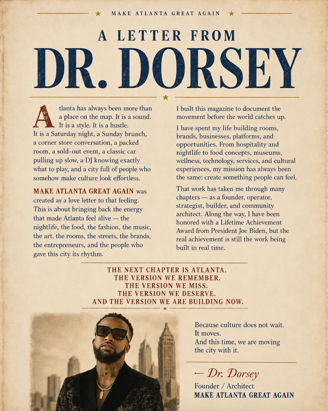 A letter from Dr. Dorsey